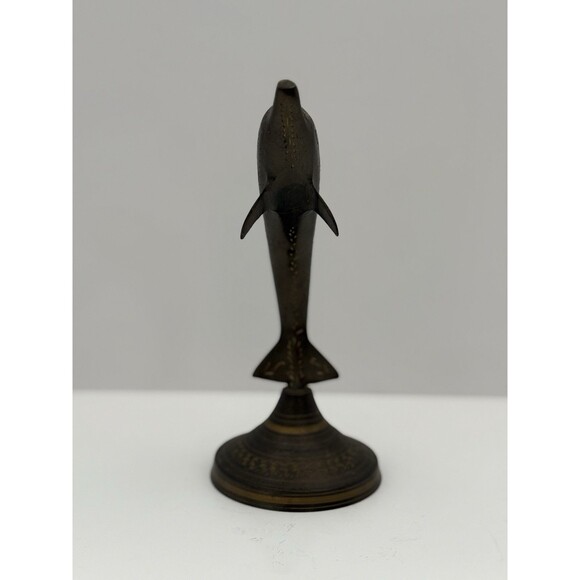 Vintage Brass Bronze Dolphin Figurine‎ Statue Animals - Picture 7 of 10
